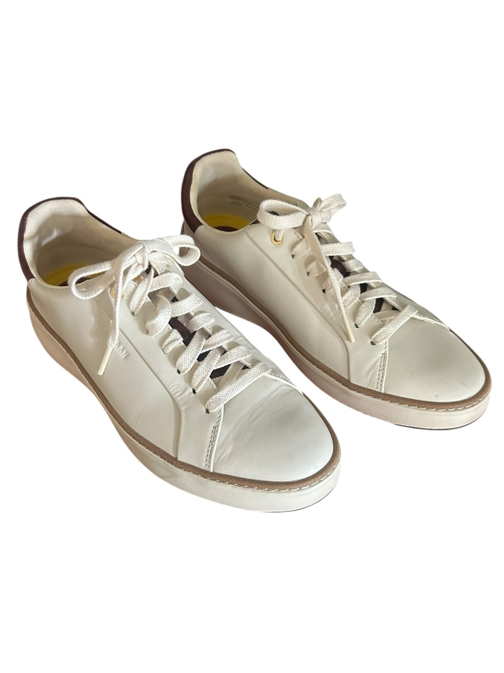 Cole Haan Size 9 Topspin Grandpro White Red Leather Sneaker